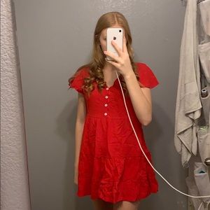 a red dress